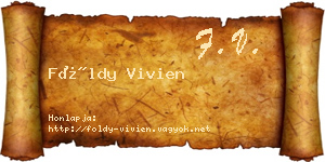 Földy Vivien névjegykártya